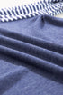 Contrast Print Striped Raglan Crew Neck Loose Long Sleeve Top